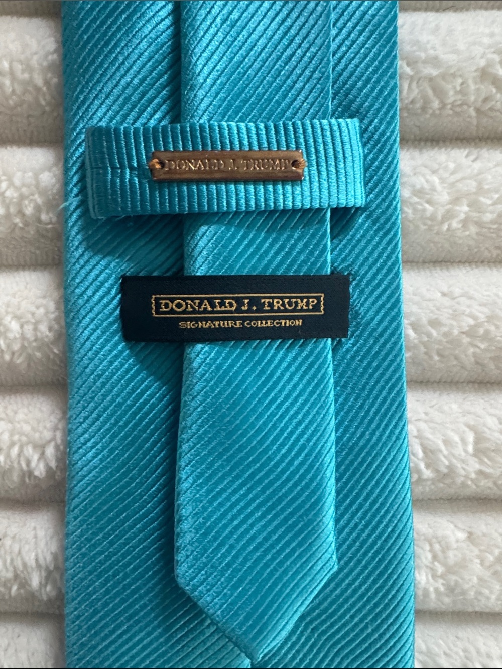 Donald J. Trump Signature Collection Teal Stripe Tie